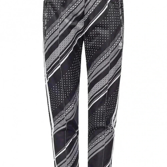 NWT Adidas Original striped black white slim fit casual athletic jogger pant  S - Picture 5 of 7
